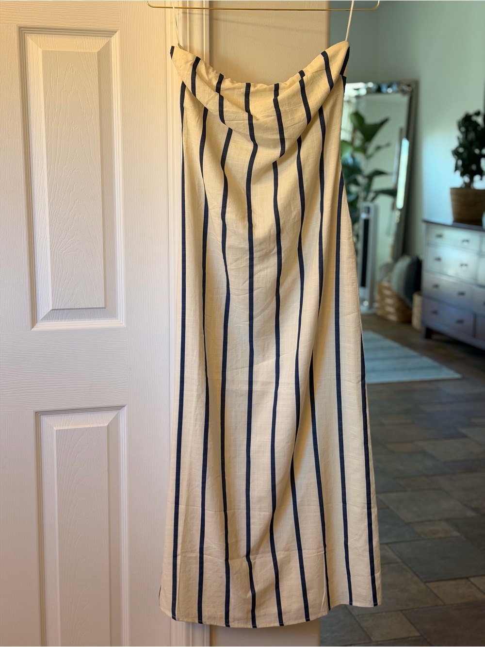 Vici Cream and Navy Vertical Stripe Maxi Dress - Picture 5 of 5